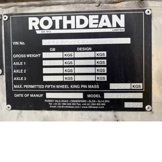 2024 Rothdean VACUUM TANKER in Vacuum Tankers Trailers